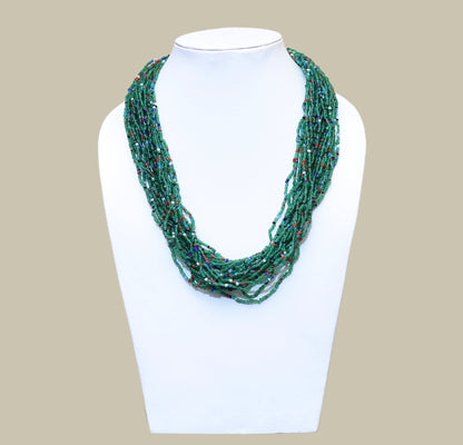 Green Seed Bead Necklace