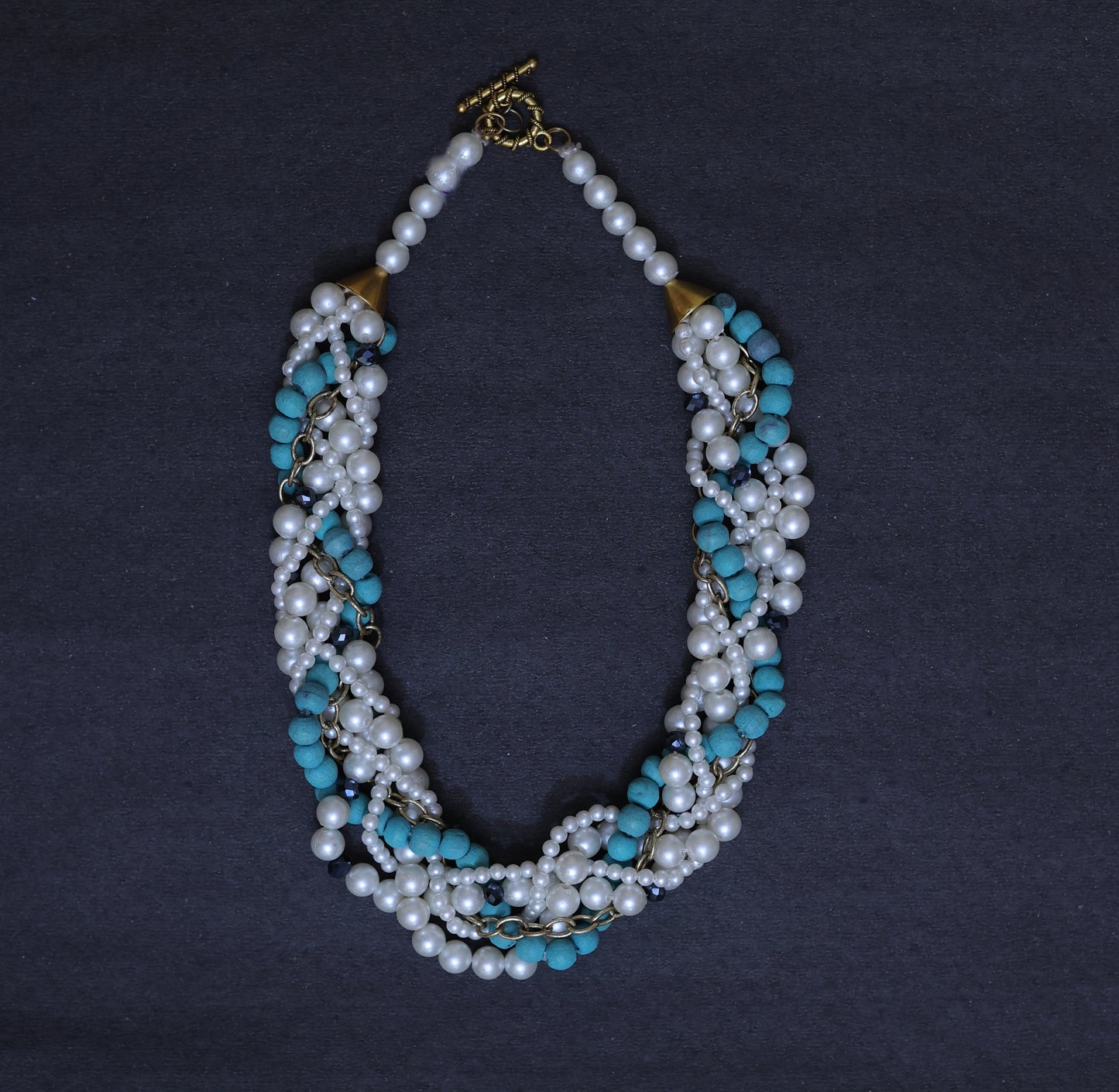 Turquoise Wooden Necklace