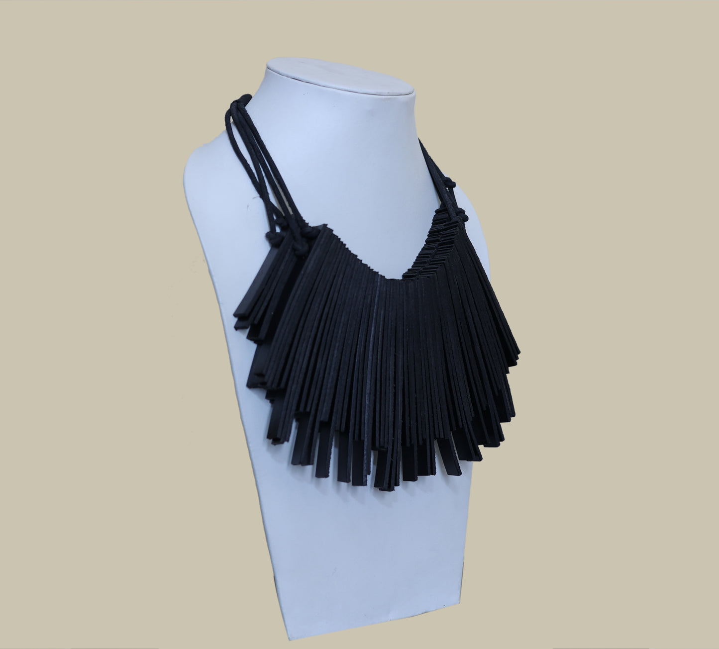 Leather Fringe Necklace