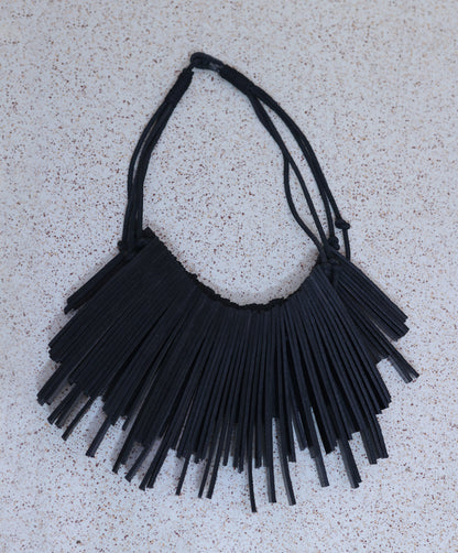 Leather Fringe Necklace