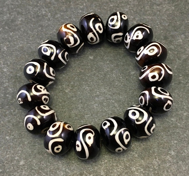 Black White Resin Bracelet