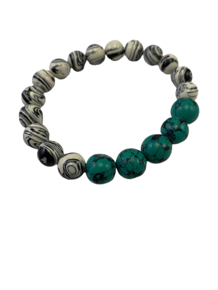 Green Black White Bracelet