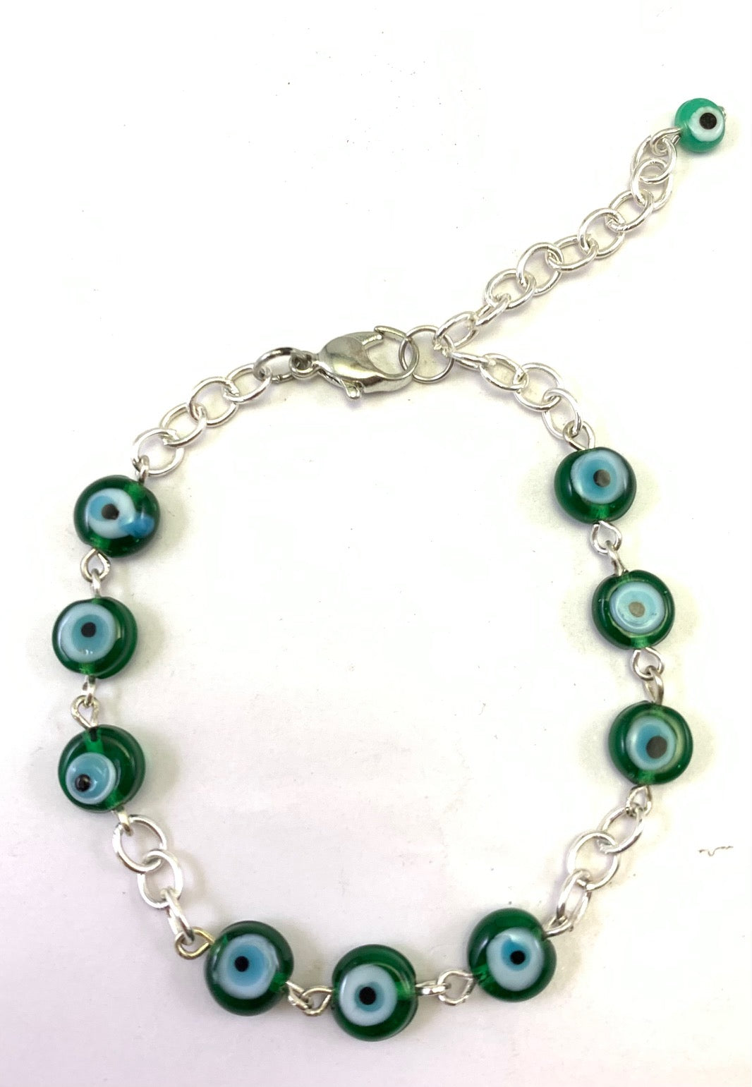 Green Blue Eye Glass Bracelet