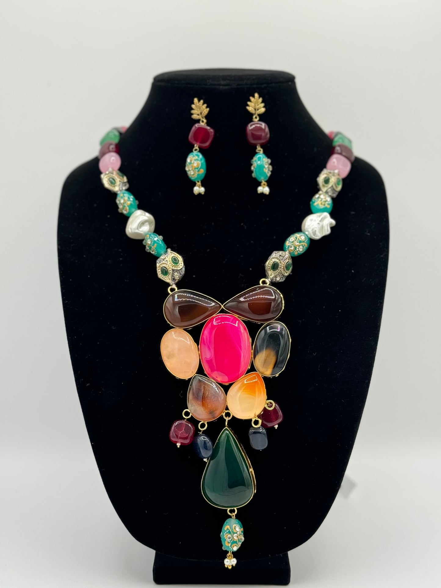 Gemstone Necklace Set