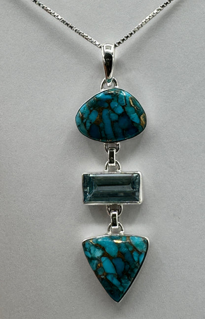 Blue Copper Turquoise Pendant