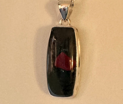 Larvikite Black Moonstone Pendant